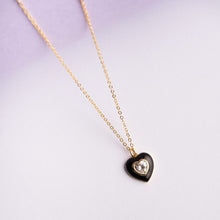 Load image into Gallery viewer, Heart Enamel Pendant - Black
