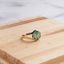Load image into Gallery viewer, Hexa Butterfly Ring - Aqua
