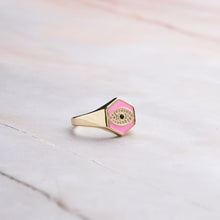 Load image into Gallery viewer, Hexa Signet Ring - Pink

