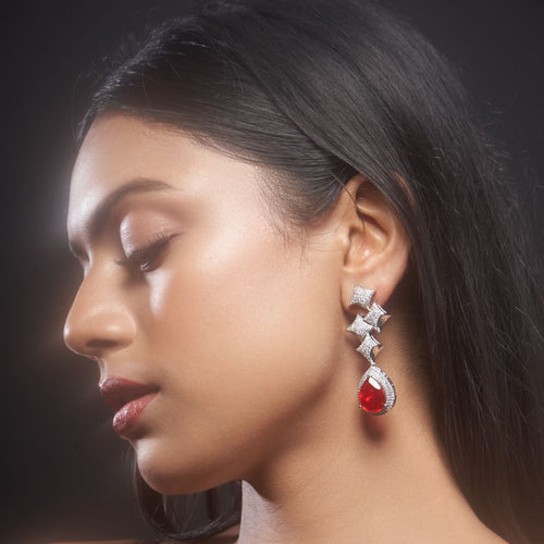 Isadora Earrings - Red