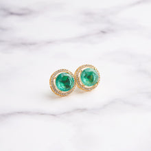 Load image into Gallery viewer, June Earrings - Green&amp;Gold
