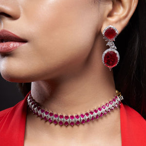 Kamala Earrings - Red