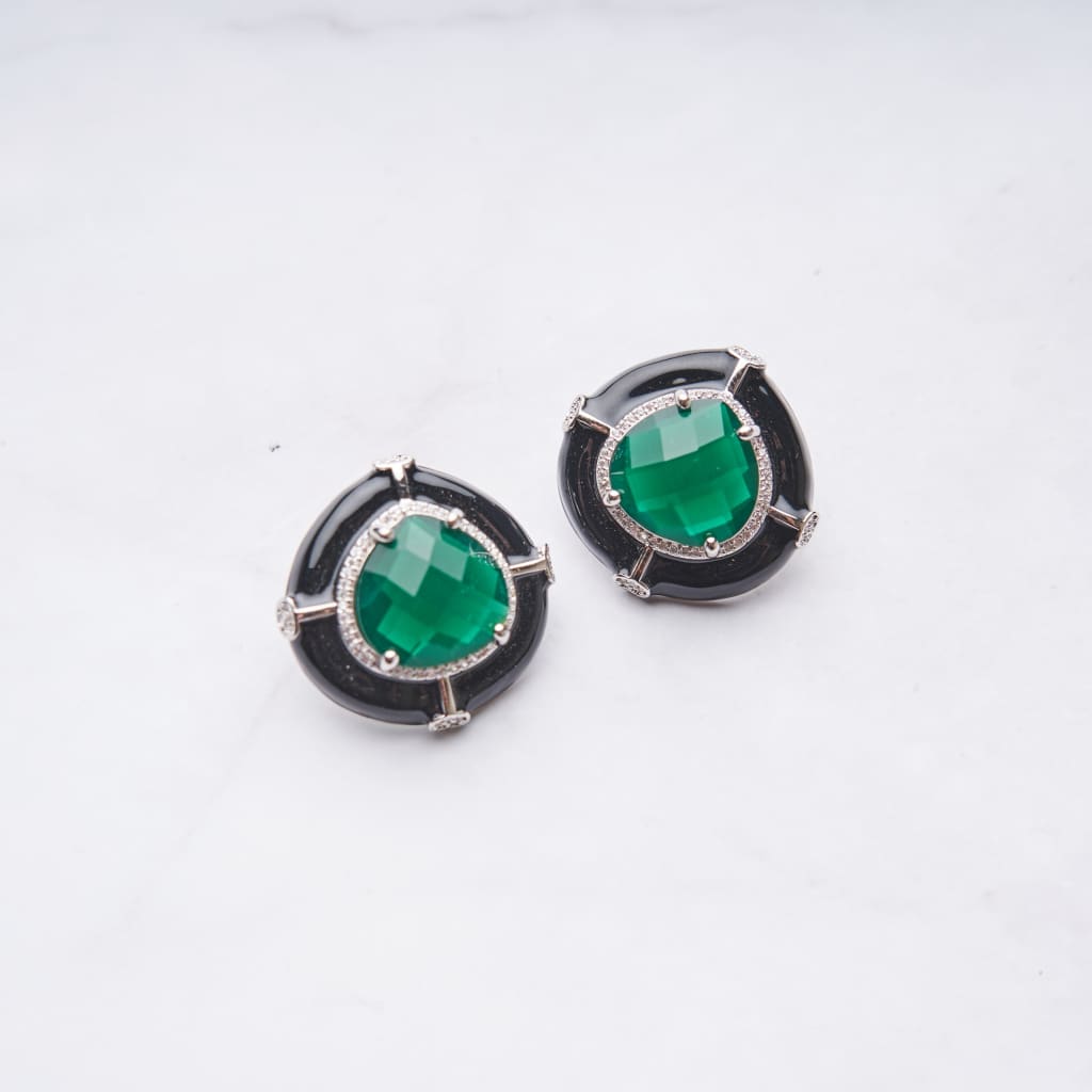 Larisa Earrings - Green