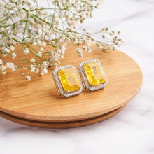 Load image into Gallery viewer, Maeve Earrings - Yellow&amp;Silver
