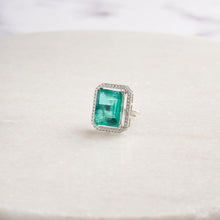 Load image into Gallery viewer, Maeve Ring - Green&amp;Silver
