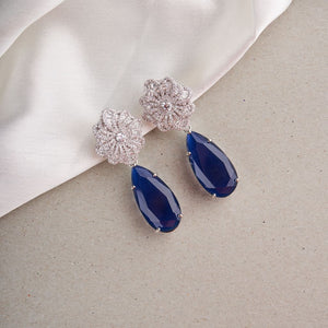 Magnolia Earrings - Blue