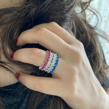 Load image into Gallery viewer, Marquise Eternity Ring - Red

