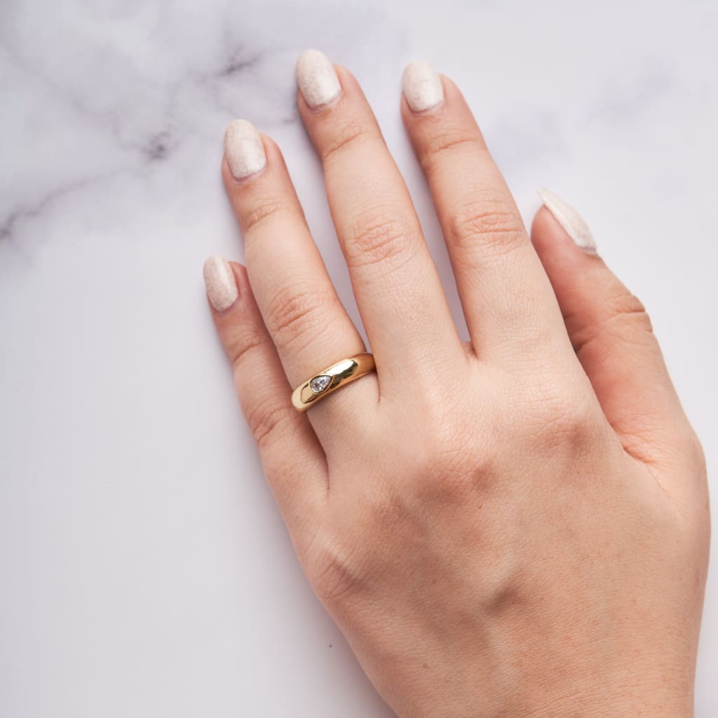 Pear Accent Ring
