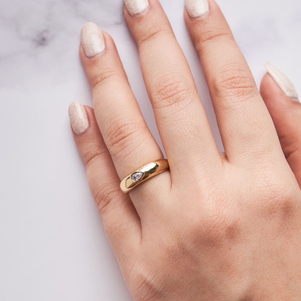 Pear Accent Ring