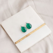 Load image into Gallery viewer, Pear Drop Earrings - Green
