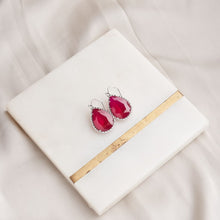 Load image into Gallery viewer, Pear Drop Earrings - Red
