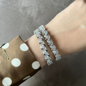 Pear Slant Tennis Bracelet