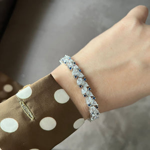 Pear Slant Tennis Bracelet