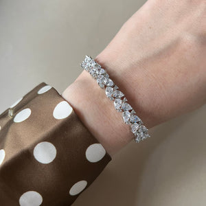 Pear Slant Tennis Bracelet