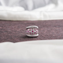 Load image into Gallery viewer, Pixie Ring - Red&amp;Silver / US 8
