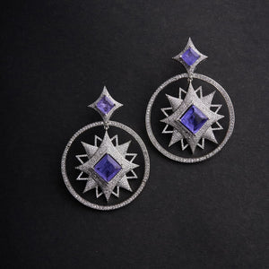Priyanka Earrings - Purple