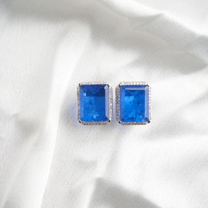 Raya Earrings - Blue&Silver