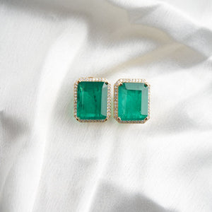 Raya Earrings - Green&Gold