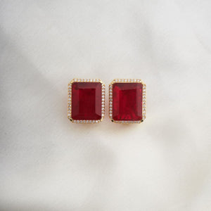 Raya Earrings - Red&Gold