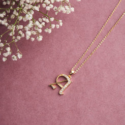Roman Initial Necklace