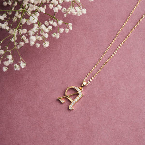 Roman Initial Necklace -
