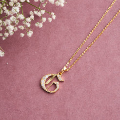 Roman Initial Necklace - G