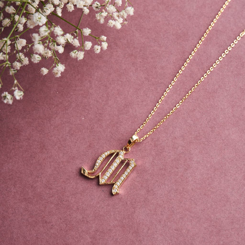 Roman Initial Necklace - M