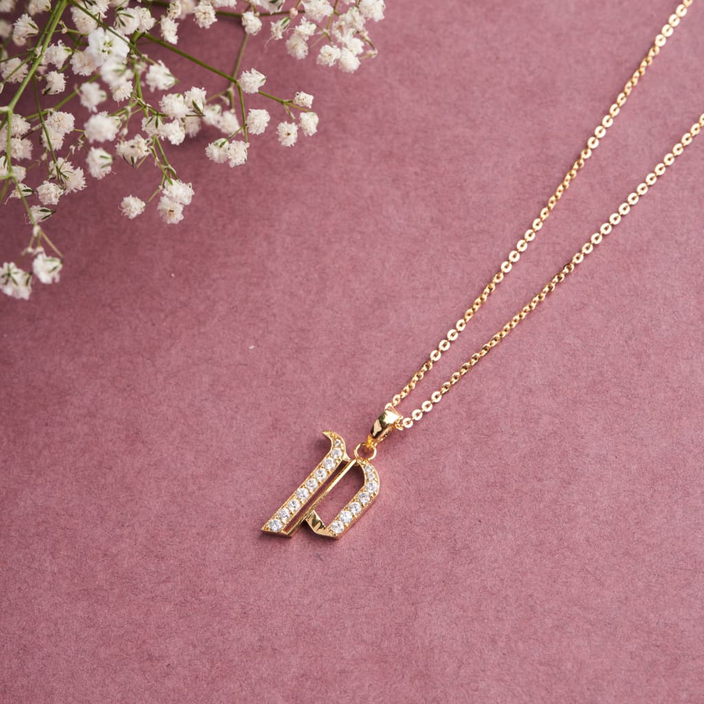Roman Initial Necklace - P