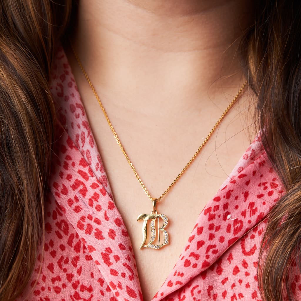 Roman Initial Necklace