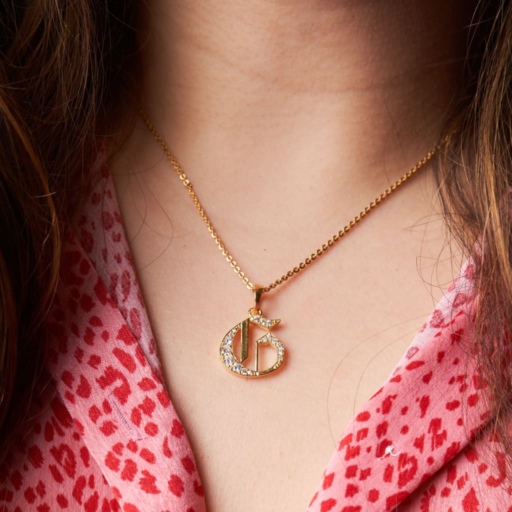 Roman Initial Necklace