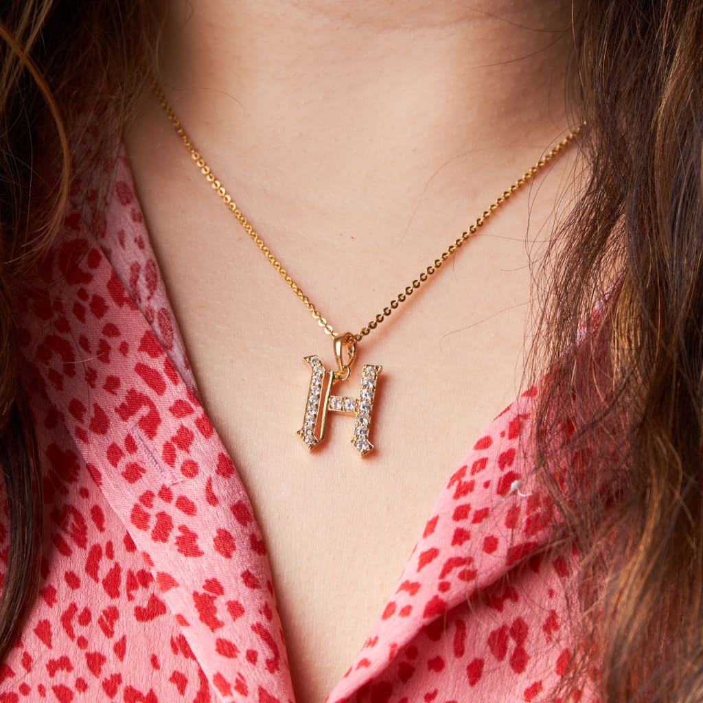Roman Initial Necklace