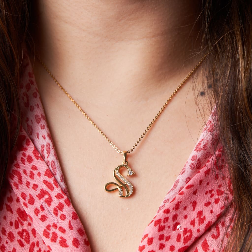 Roman Initial Necklace