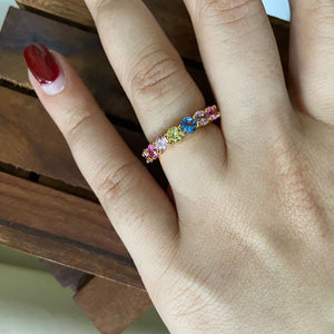 Round Coloured Eternity Ring