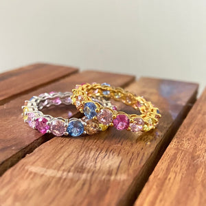 Round Coloured Eternity Ring