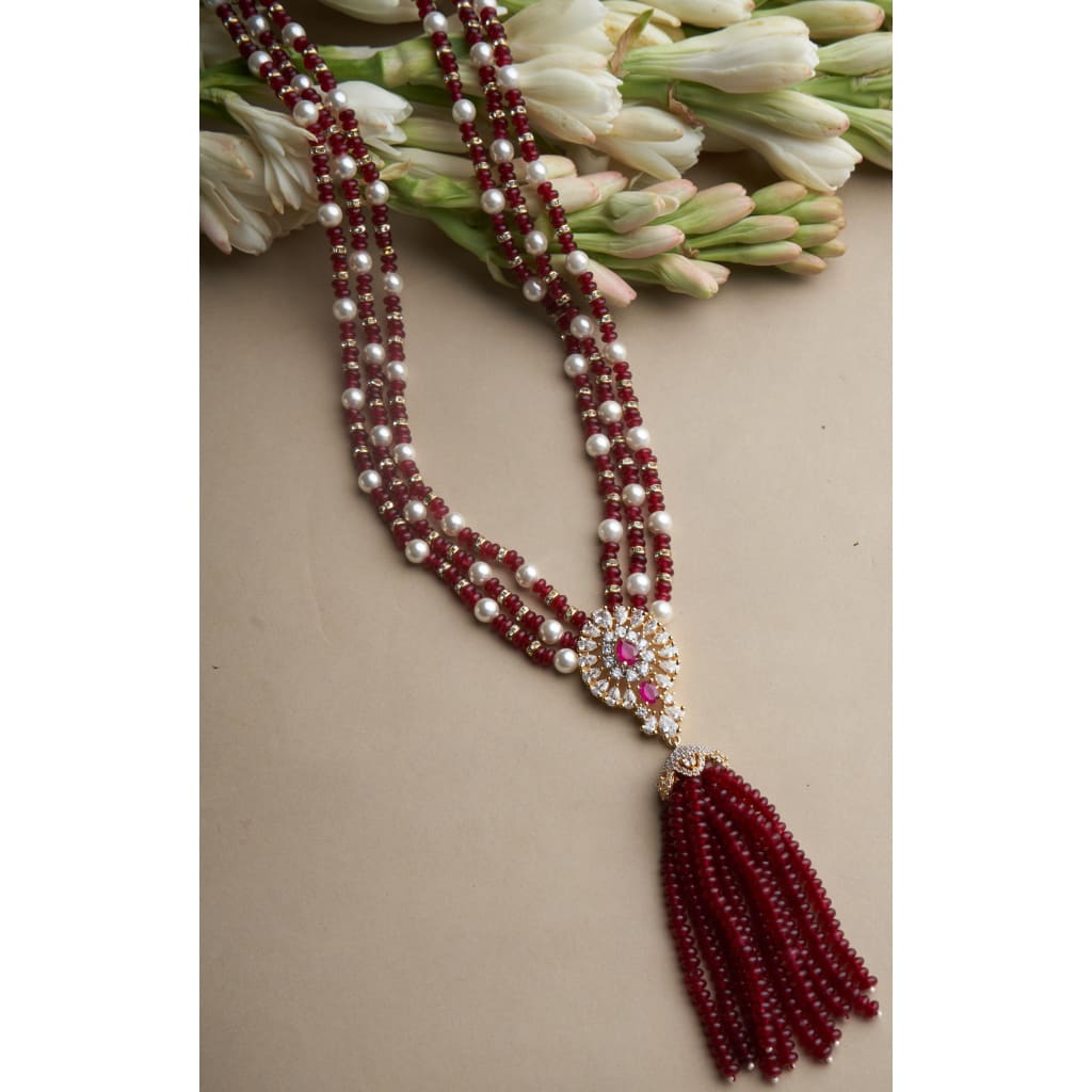 Ruhi Necklace - Red&Gold
