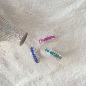 Saira Eternity Ring - Blue