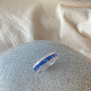 Saira Eternity Ring - Blue