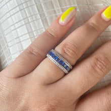 Load image into Gallery viewer, Saira Eternity Ring - Blue
