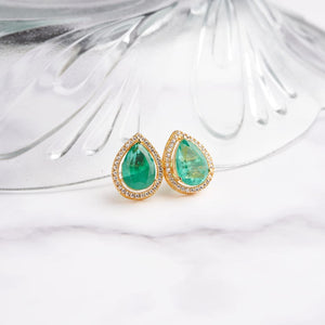 Xylia Earrings - Green&Gold