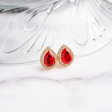 Load image into Gallery viewer, Xylia Earrings - Red&amp;Gold
