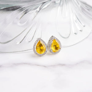 Xylia Earrings - Yellow&Silver