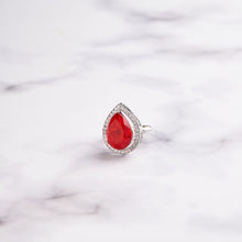 Load image into Gallery viewer, Xylia Ring - Red&amp;Silver
