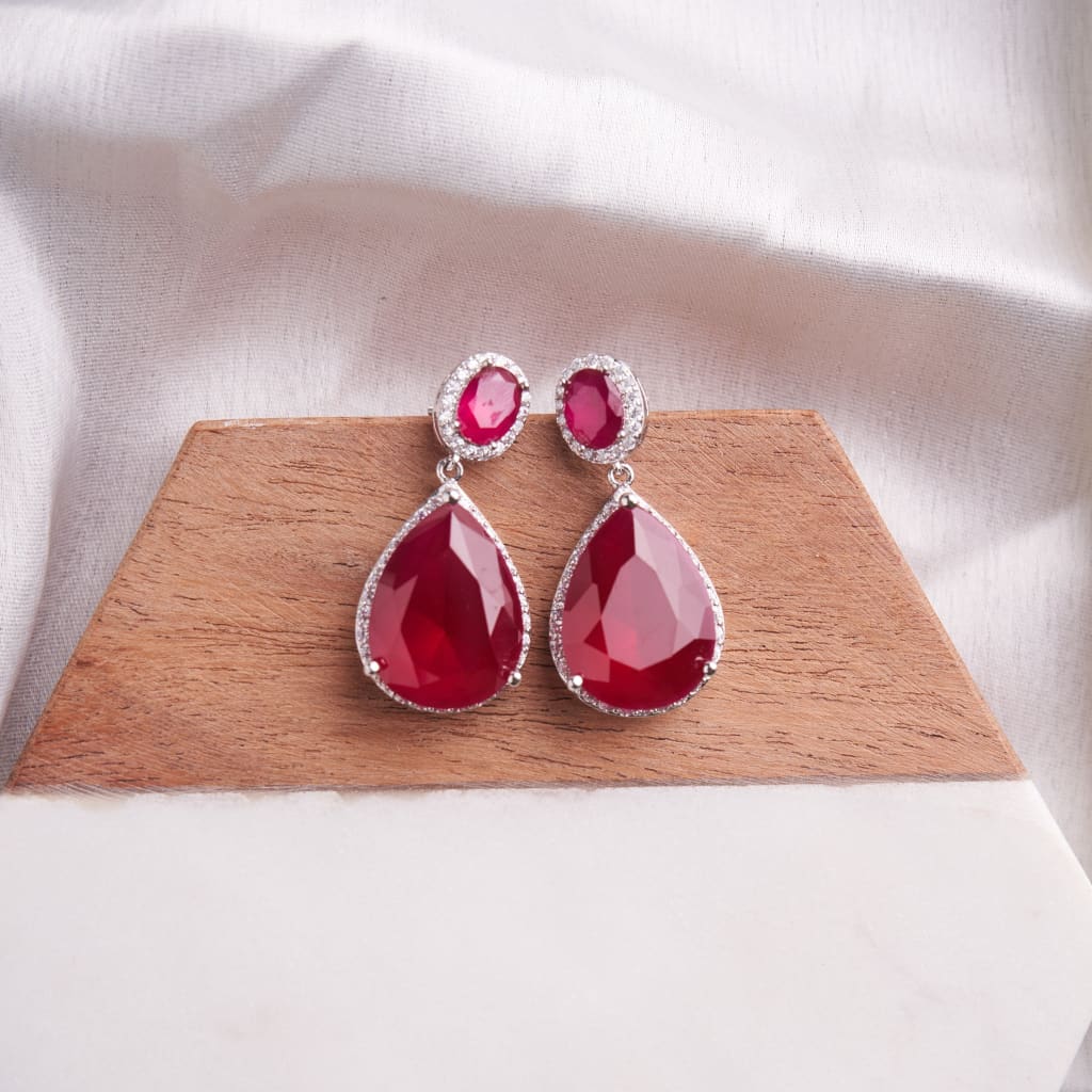 Zuri Maxie Earrings - Red