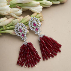 Zwaan Earrings - Red